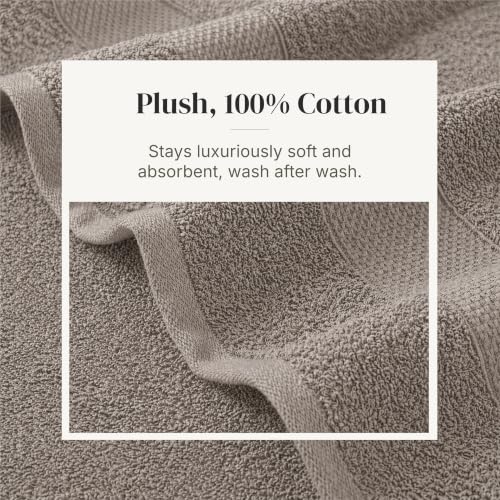 Modern Threads 6 Piece Cotton Bath Towel Set – Ultra Soft 600 GSM Towels – Bathroom Set with Hand Towels and Washcloths – Waffle (Charcoal) - color: Charcoal, style: Waffle