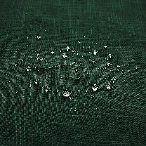 KOUFALL Dark Green Waterproof Linen Fabric Shower Curtain 54x72 Inch Length - color: Dark Green, size: 54"W x 72"L (Pack of 1)