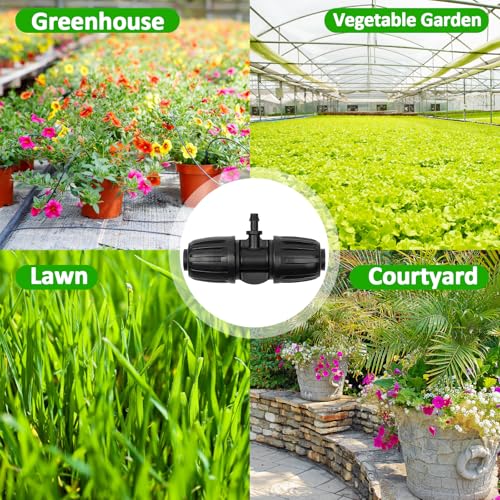 13 pack 1/2 Inch To 1/4 Inch Drip Irrigation Fittings, 1/2" (1/2" ID x 0.65" OD) to 1/4" Drip Line Reducing Tee 1/2" x 1/4" 3 Way Splitter Connectors for Garden Irrigation System - size: 1/2" x 1/4" Splitter-3 Way