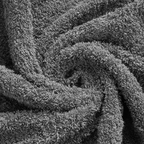 Aibaser Towels - Premium 100% Cotton Bath Towels Set (27 x 54 inches), Lightweight and High Absorbency Quick Drying (Grey) - color: Grey, size: 27x 54 Inches