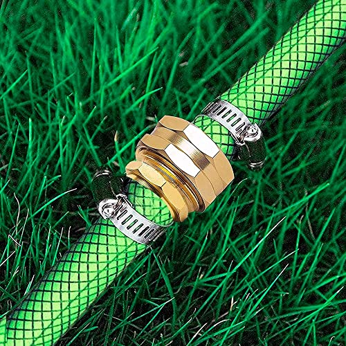 Hourleey Garden Hose Repair Connector with Clamps, Fit for 3/4" or 5/8" Garden Hose Fitting, Male and Female Hose Adapter Water Hose Repair Kit, 7 Set - size: 7-Set