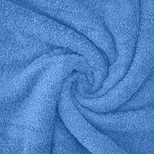 DAN River 2 Pack Bath Sheets Extra Large 35x70, Large Bath Towels for Adults, XL Oversized Heavy Duty Towel Set, 600 GSM 100% Ring Spun Cotton, Soft Quick Dry, Medium Blue - color: Medium Blue, size: Bath Sheet 35x70" (PK 2)