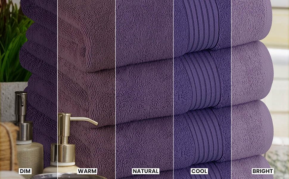 Utopia Towels Luxurious Bath Towels Set, 27x54 in, 4 Pack, Soft, Plum | Soft Luxurious Ring Spun Cotton Bath Towels - Lightweight, Highly Absorbent, Quick-Drying, Ideal for Daily Use - color: Plum