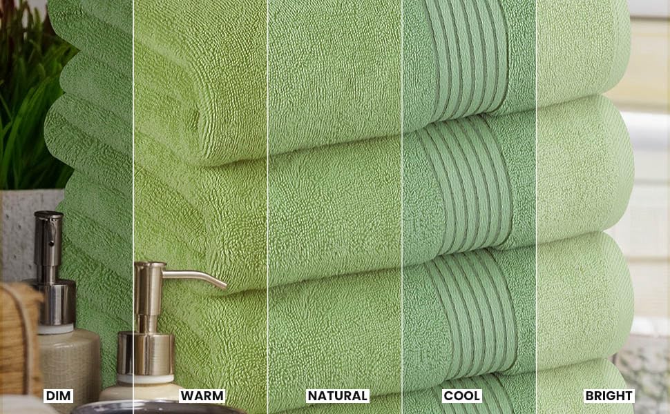 Utopia Towels 4 Pack Bath Towels Set, (27 x 54 Inches) 100% Ring Spun Cotton, Quick Dry, Highly Absorbent, Soft Feel Towels, Perfect for Daily Use (Sage Green) | Soft Luxurious Ring Spun Cotton Bath Towels - Lightweight, Highly Absorbent, Quick-Drying, Id