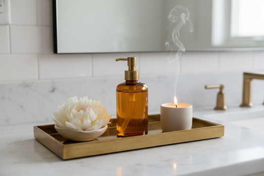 The Art of the Vanity Tray: 5 Rules for Styling a Five-Star Luxury Bathroom Countertop