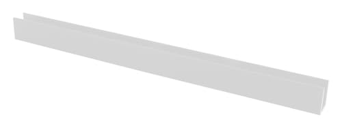 Brixwell SDCD38PS-CCP4 Polished Stainless 3/8" Fixed Panel Shower Door Deep U-Channel - 4 inch Sample - color: Polished Stainless Steel, size: 4 Inch - Sample
