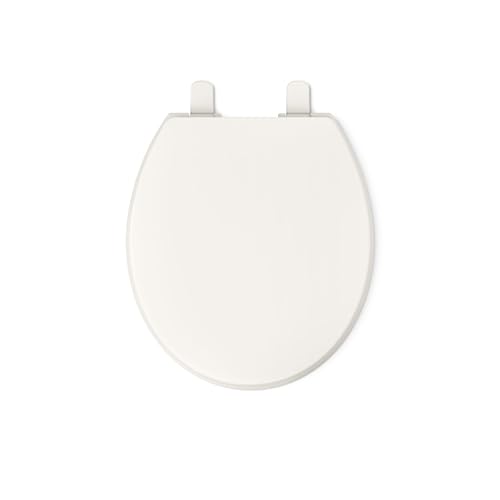 KOHLER K-4775-96 Brevia Round Toilet Seat with Quick-Release Hinges And Quick-Attach Hardware For Easy Clean, Biscuit - color: Biscuit, size: Round