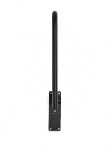 Toilet Safety Rail Stainless Steel: Modunful 304 Grab Bar with Arm Support - 23.6" Width, 400 lbs Capacity for Elderly, Disabled, Bathroom Safety, Wide Base Black - color: S-2932.Black