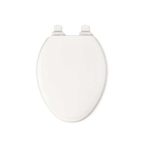 KOHLER 20454-96 Ridgewood Elongated Soft Close Toilet Seat, Quiet Close, Wood Toilet Seat, Home Essentials, Biscuit - color: Biscuit
