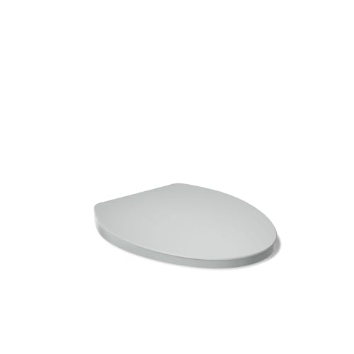 KOHLER K-26801-95 Impro ReadyLatch Quiet Close Elongated Toilet Seat, Grip-Tight Bumpers, New Home Essentials, Slam Prevention, Ice Grey - color: Ice Gray, size: Elongated
