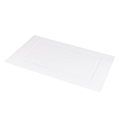 Amazon Basics Non-Slip Cotton Bath Mat, 100% Cotton Absorbent, Machine Washable, 31" L x 20" W, Bright White - color: White, size: 20 x 31 inches