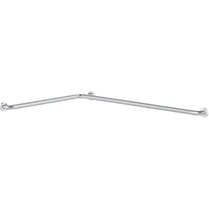 54" x 36" Corner Grab Bar with Satin Peened Grip - Stainless Steel L-Shaped Safety Rail, Wall Mounted Restroom Support Bar, 250 lb. Capacity, Commercial Bathroom Handrail - size: 54" x 42"