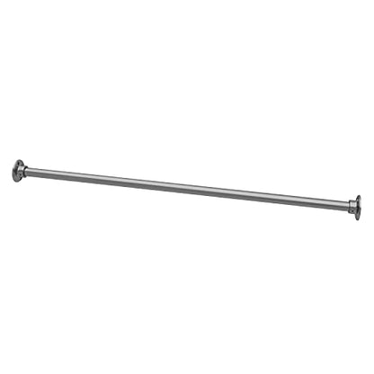 Naiture 304 Stainless Steel 60" Straight Shower Curtain Rod, Brushed Nickel | One-Piece Rod, Cut to Fit, Rustproof, Heavy-Duty Zinc Alloy Flange, Permanent Wall Mount, Mounting Hardware Included - color: Brushed Nickel, size: 60