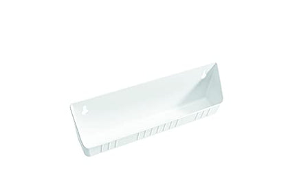 Rev-A-Shelf 14" Tip-Out Plastic Sink Trays for Kitchen and Bathroom Base Cabinet, Pull Out Vanity Shelf Home Organizer, White, 6572-14-11-52 - size: 14" W