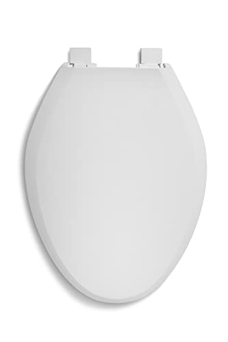 Centoco Lift & Clean, Slow Close Elongated Toilet Seat, USA, White | Lift-Off, Closed Front, Cover, Plastic, Made in the USA, 3800SCLC-001 - color: White, size: Elongated, style: Lift and Clean and Slow Close