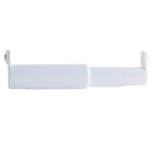 Standard Toilet Paper Holder Extender, White | Extra-Large Rolls Perfect for Double, Triple Rolls in Regular or Ceramic Bathroom Wall Holders - color: White