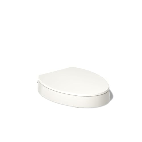 KOHLER 25875-96 Hyten 3" Height, Elevated Soft Close Elongated Toilet Seat, Contoured Seat with Grip-Tight Bumpers, Quick-Attach Hardware, No Slam Toilet Seat, Biscuit - color: Biscuit, size: Elongated