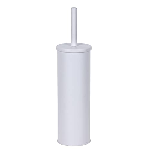 Deep & Sturdy Toilet Bowl Brush with Holder - Durable Scrubbing - Toilet Cleaners - Household Essentials - Bathroom Cleaner - Cleaning Supplies - Household Supplies, Matte White - color: Matte White Reese