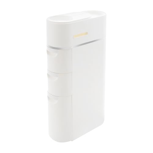 30.9 in Narrow Bathroom Floor Cabinet with 3 Drawers for Bathroom | Freestanding Storage Cabinet Tall White ABS Slim Storage Cabinet for Kitchen, Bedroom & Small Spaces - size: 30.9 In