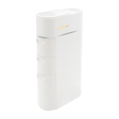 30.9 in Narrow Bathroom Floor Cabinet with 3 Drawers for Bathroom | Freestanding Storage Cabinet Tall White ABS Slim Storage Cabinet for Kitchen, Bedroom & Small Spaces - size: 30.9 In