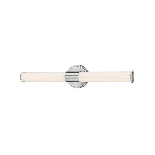ML Lighting 2221-BN Trumann 1-Light Vanity, LED Brushed Nickel - color: Brushed Nickel, size: 24-Inch