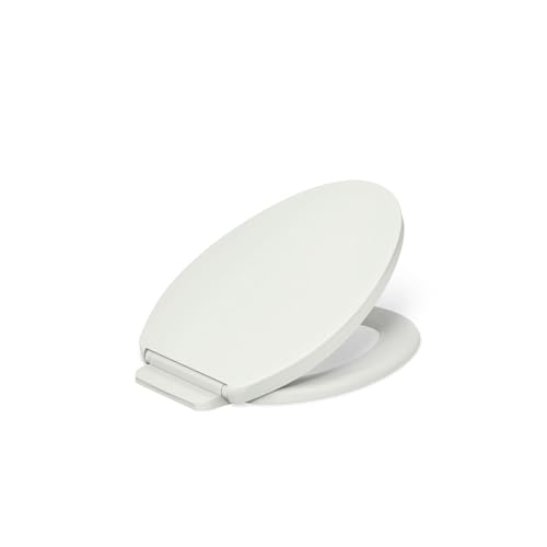 KOHLER K-26801-NY Impro ReadyLatch Quiet Close Elongated Toilet Seat, Dune, Grip-Tight Hardware, Quiet-close Lid Prevents Slamming - color: Dune, size: Elongated