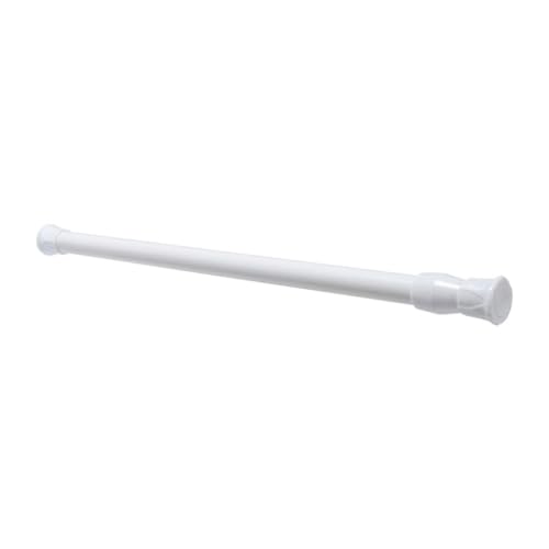 Adjustable Telescopic Tension Shelf for Under Sink Storage, No-Drill PP Plastic Cabinet Organizer Rack, White (1 Pack) - size: 16.14 x 0.51 x 0.51 in