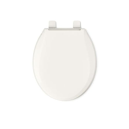 KOHLER K-7316-96 Cachet Quick-Release Round-Front Toilet Seat, Quick Attach Hardware, Easy to Clean, Color-Matched Plastic Hinges, Biscuit - color: Biscuit, style: Round