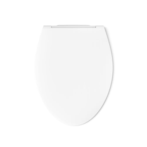 KOHLER K-30781-0 Willow Quiet-Close Elongated Toilet Seat Soft Close with Grip Tight Bumpers, Thermoset Plastic, White - style: Willow
