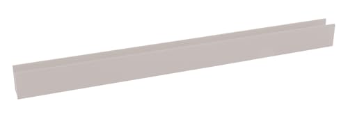 Brixwell SDCD38PN-CCP4 Polished Nickel 3/8" Fixed Panel Shower Door Deep U-Channel - 4 inch Sample - color: Polished Nickel, size: 4 Inch - Sample
