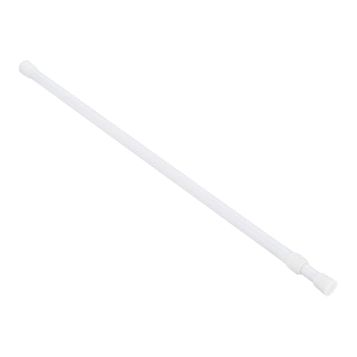 uxcell Tension Curtain Rod, Adjustable 24 to 43 inches, 0.51" Dia White Spring Tension Rod No Drilling Expandable Tension Rod for Doorway, Kitchen - size: 24-43 inch