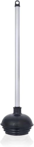 NEIKO 60166A Toilet Plunger with Patented All-Angle Design, Heavy-Duty Toilet Bowl Plunger with Aluminum Handle, Bathroom Necessity, Black, 1-Pack - size: 1 Pack, style: Plunger