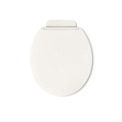 KOHLER 27332-96 Glissade Quiet Close Round Toilet Seat with ReadyLatch Hinge, Soft Close Lid, Compatible with Round Standard Toilets, Biscuit - color: Biscuit, size: Round
