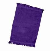 Set of 12 Premium Fringed Velour Fingertip Towels (Purple)-PKG of 1 Dozen | 11" x 18" | 100% Cotton, Soft Velour Finish | Elegant Guest Towels for Bathroom, Spa, Events & Embroidery - color: Purple