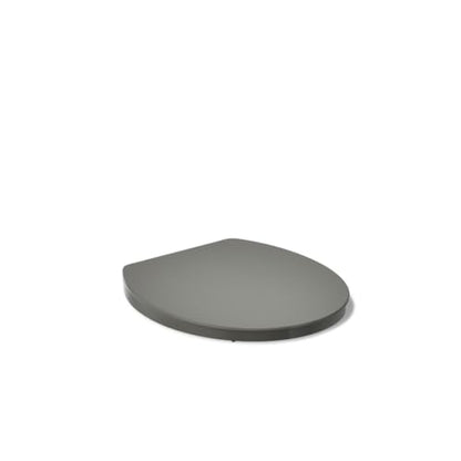 KOHLER K-26802-58 Impro ReadyLatch Quiet Close Round Toilet Seat, Soft Close Lid, Compatible with Round Toilets, Thunder Grey (Pack of 2) - color: Thunder Gray, size: Round (Pack of 2)