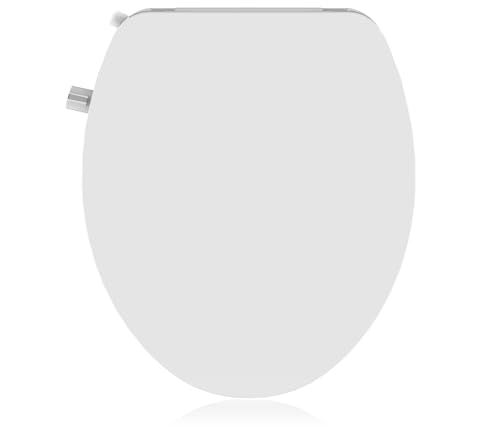 Non-Electric Round Bidet Toilet Seat with Dual Self-Cleaning Nozzles, Adjustable Spray Pressure and Position, Slow-Close Lid, Easy Installation, Ideal for Personal Hygiene and Comfort, White - size: 17” Round (Non-Electric)