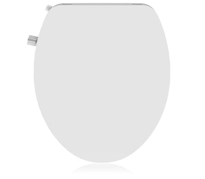 Non-Electric Round Bidet Toilet Seat with Dual Self-Cleaning Nozzles, Adjustable Spray Pressure and Position, Slow-Close Lid, Easy Installation, Ideal for Personal Hygiene and Comfort, White - size: 17” Round (Non-Electric)