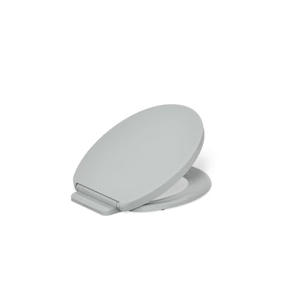 KOHLER K-26802-95 Impro ReadyLatch Quiet Close Round Toilet Seat, Soft Close Seat, Compatible with Round Toilets, Ice Grey - color: Ice Gray, size: Round