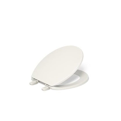 KOHLER K-4775-96 Brevia Round Toilet Seat with Quick-Release Hinges And Quick-Attach Hardware For Easy Clean, Biscuit - color: Biscuit, size: Round