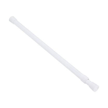 uxcell Tension Curtain Rod, Adjustable 39 to 75 inches, 0.75" Dia White Spring Tension Rod No Drilling Expandable Tension Rod for Doorway, Kitchen - size: 39-75 inch