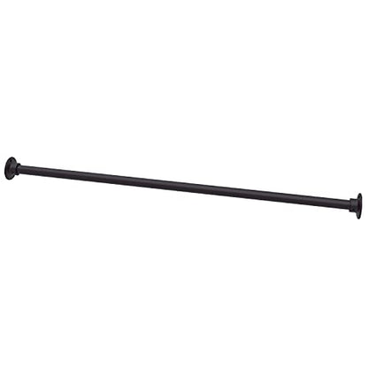Naiture Aluminum 60" Straight Shower Curtain Rod, Oil Rubbed Bronze | One-Piece Rod, Cut to Fit, Rustproof, Heavy-Duty Zinc Alloy Flange, Permanent Wall Mount, Mounting Hardware Included - color: Oil Rubbed Bronze, size: 60
