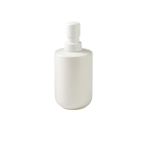 Lotion Dispenser Matte Soap Dispenser Ceramic Lotion for Bathroom Countertop Dish Soap Pump - color: Matte White, size: Circular