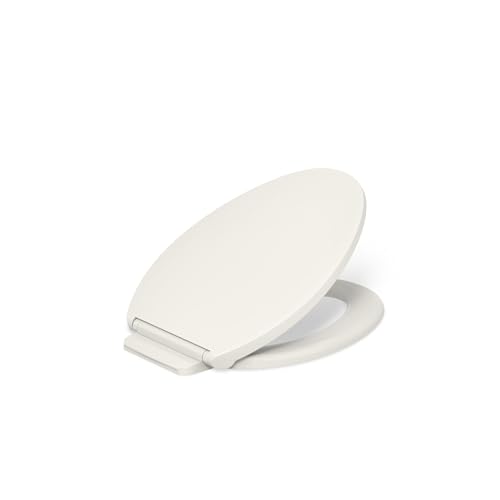 Kohler K-27331-96 Glissade ReadyLatch Quiet Close Elongated Toilet Seat, Biscuit - color: Biscuit, size: ELONGATED