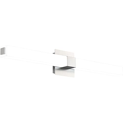 32in Bathroom Light Fixtures Over Mirror, Brushed Nickel Modern LED Vanity Lighting, Dimmable Bath Wall Lights Bright White Light - color: Brushed Nickel - Dimmable, size: 32 inch