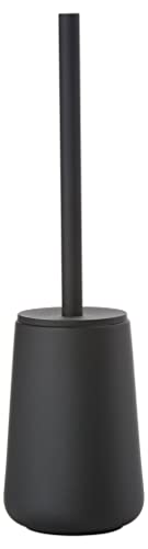 Zone Denmark Nova One Ceramic Toilet Brush | with Brush Holder Soft Touch | Enhance Your Bathroom with a Chic and Practical Duo for Modern Style and Effortless Hygiene - Coating (Black)