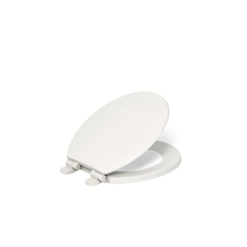 " KOHLER 20455-96 Ridgewood Round Soft Close Toilet Seat, Quiet-Close, Wood Toilet Seat, Home Essentials, Biscuit" - color: Biscuit