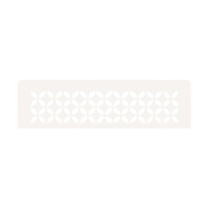 Schluter Rectangular Shelf for Prefabricated Kerdi Board SN/-SNLT Niches | 4mm Thick, Floral Design, Aluminum Material, Matte White Finish - SNS1D5MBW