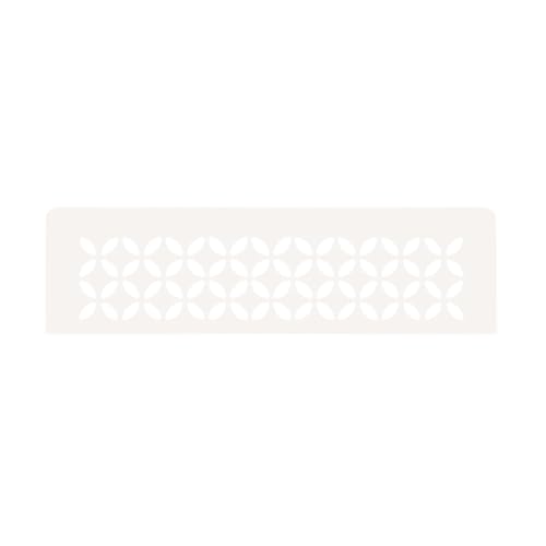 Schluter Rectangular Shelf for Prefabricated Kerdi Board SN/-SNLT Niches | 4mm Thick, Floral Design, Aluminum Material, Matte White Finish - SNS1D5MBW