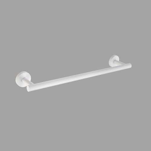 GERZWY 18-Inch Bathroom Towel Bar SUS 304 Stainless Steel Bath Towel Bar Wall Mount, White - color: White, size: 18 Inch (Pack of 1)