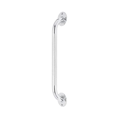 Medline Knurled Chrome 16” Grab Bar for Shower & Bathtub, Independence & Ease of Movement — for Elderly, Handicapped or Seniors, 300 lb. Capacity, 1 Bar - size: 16"